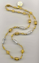 Vintage Satinato Gold and Silver Foil Necklace